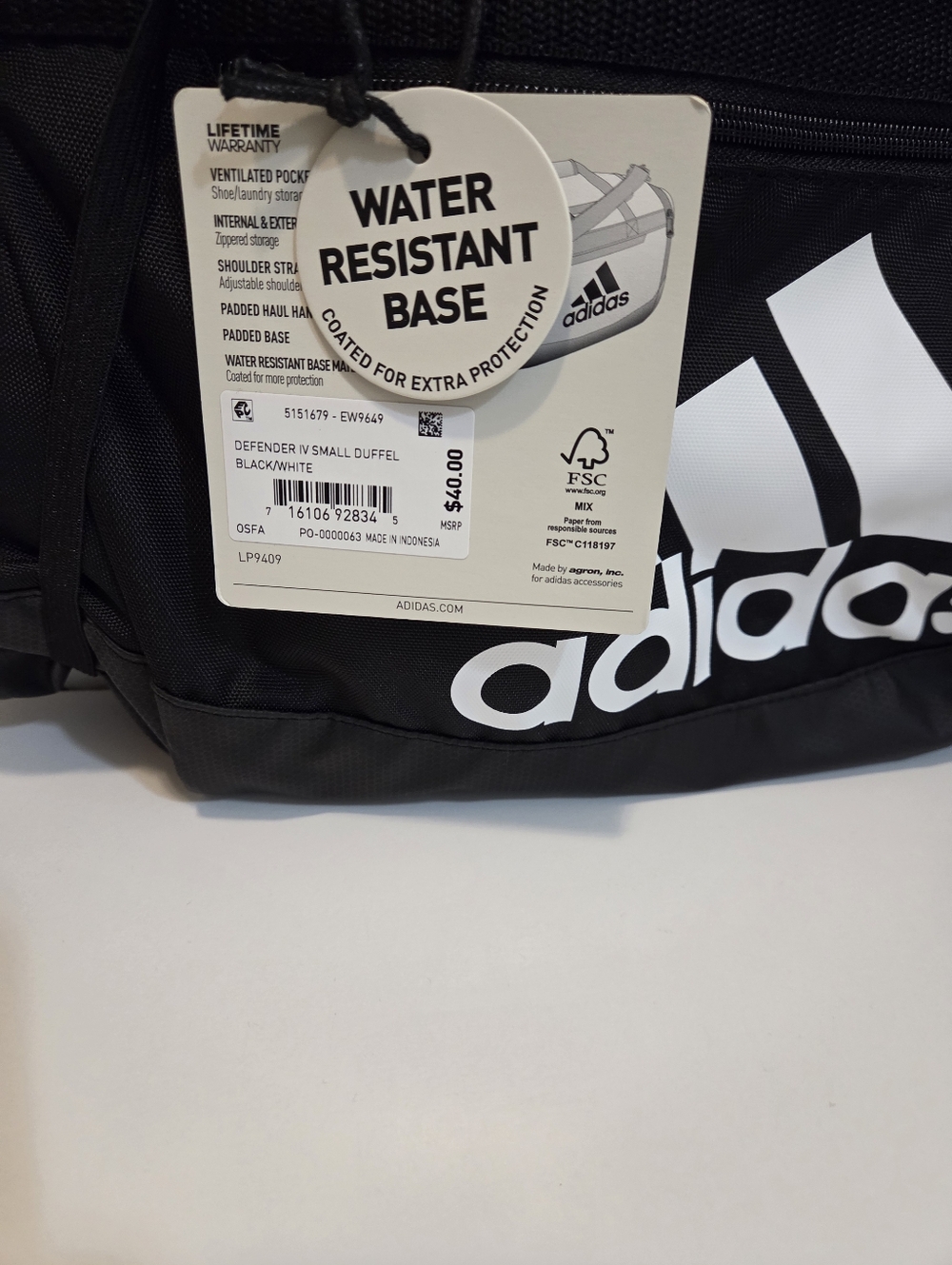 adidas Defender IV Small Duffel Bag - Black - Picture 2 of 6